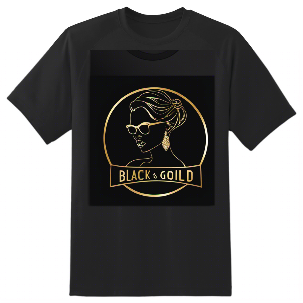 👕 Black and Gold Lady Logo