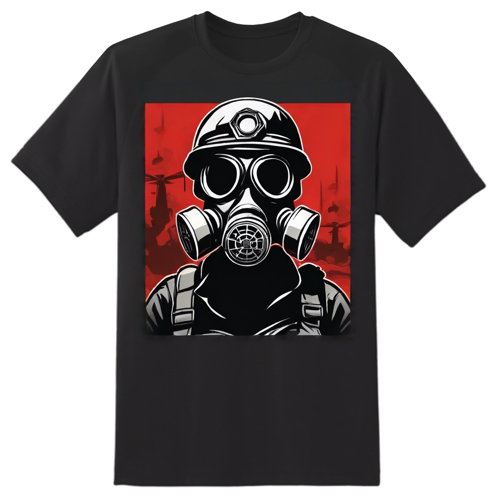 👕 Red Gas Mask Warrior